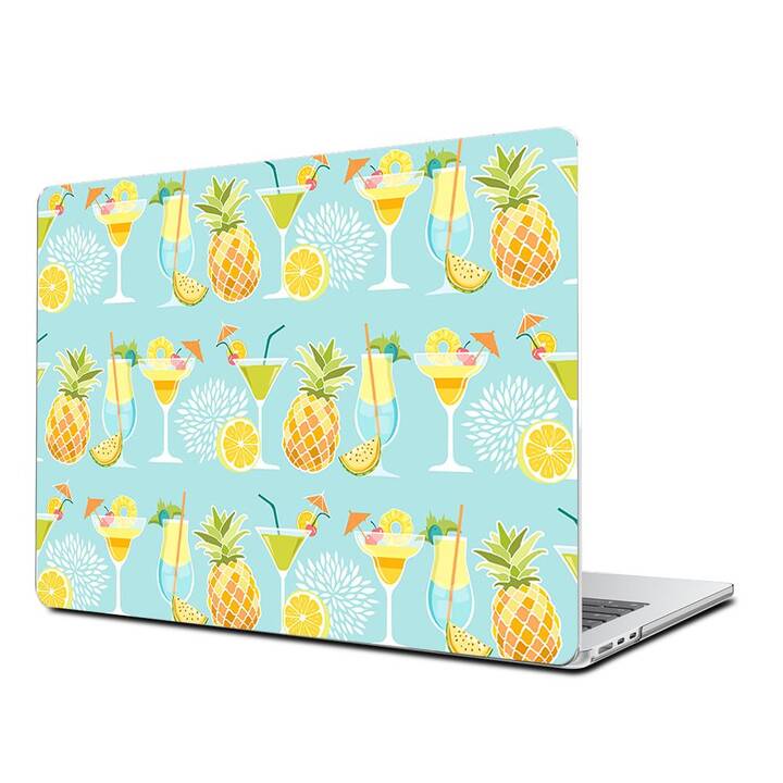 EG Coque rigide (MacBook Air 13" M3 2024, Ananas, Bleu)