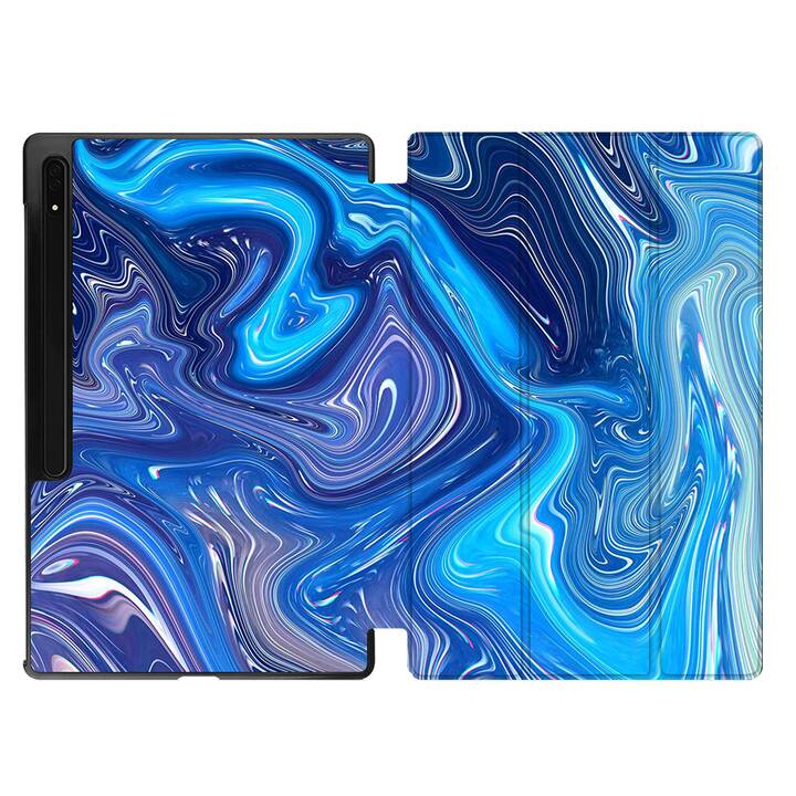 EG Hülle für Samsung Galaxy Tab S8 Ultra 14.6" (2022) - Blau - Flüssigkeit