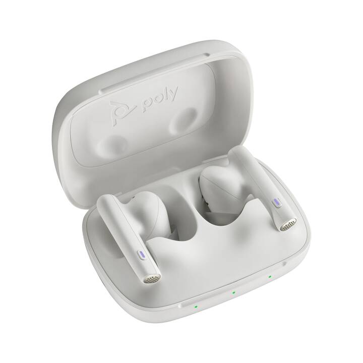 POLY Office Headset Voyager Free 60 (Earbud, Kabellos, Weiss)