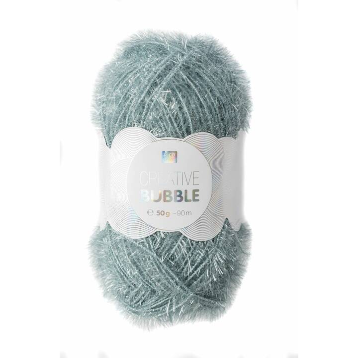RICO DESIGN Wolle Creative Bubble (50 g, Aqua, Grau, Blau)