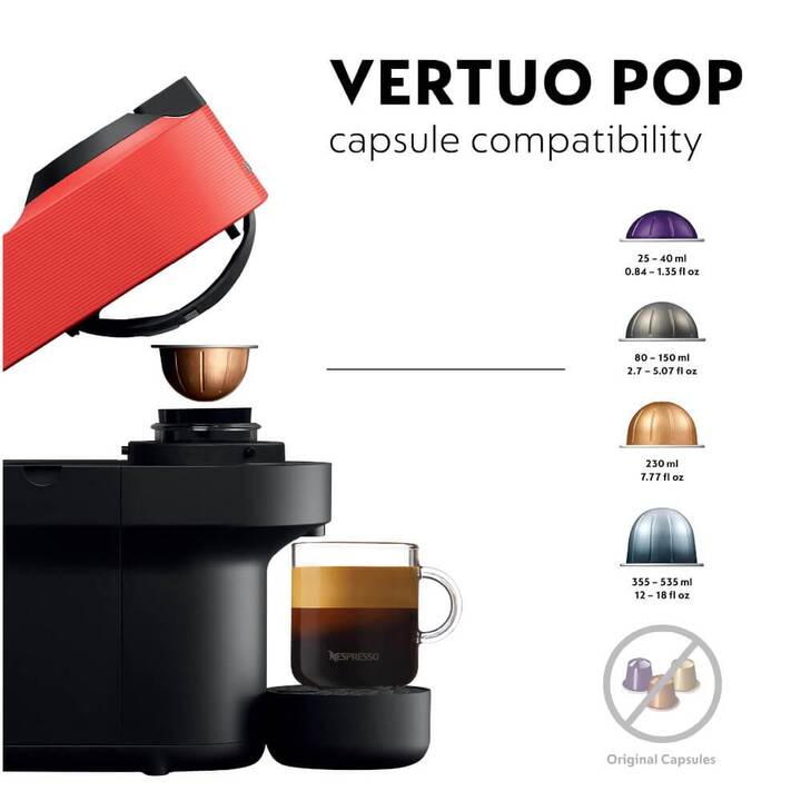 KRUPS Vertuo Pop (Nespresso Vertuo, Rouge)