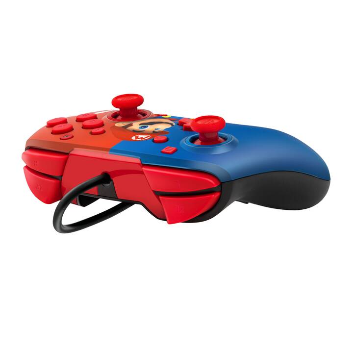 PDP Faceoff Deluxe + Audio Wired Controller Super Mario Controller (Blu, Rosso)