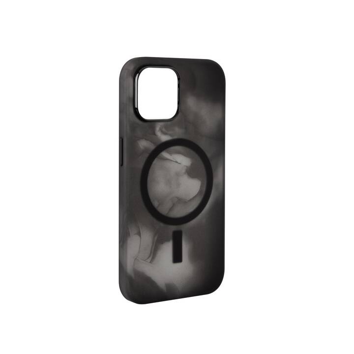 PURO Backcover avec cordon (iPhone 15 Plus, Gris-noir)