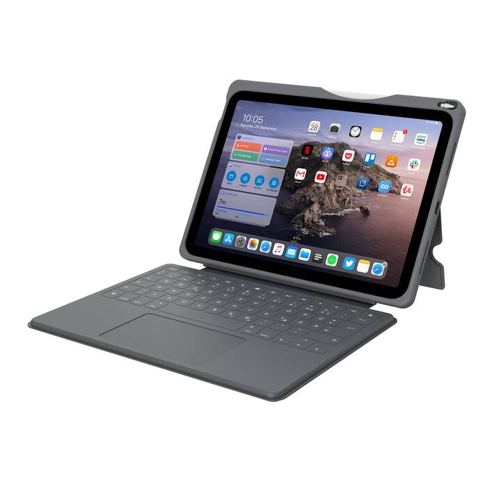 DEQSTER Type Cover / Tablet Tastatur (iPad Gen. 10 2022, Grau)