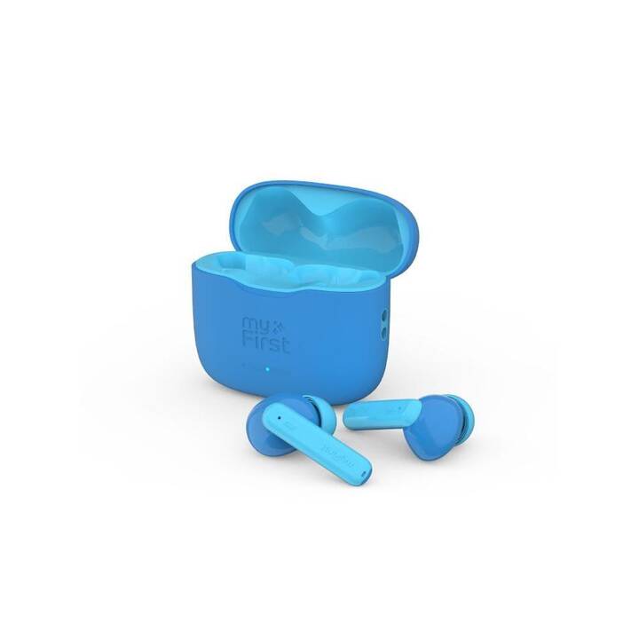 MYFIRST CareBuds Casque d'écoute pour enfants (ENC, Bleu)