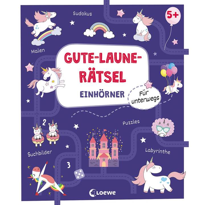 Gute-Laune-Rätsel für unterwegs - Einhörner