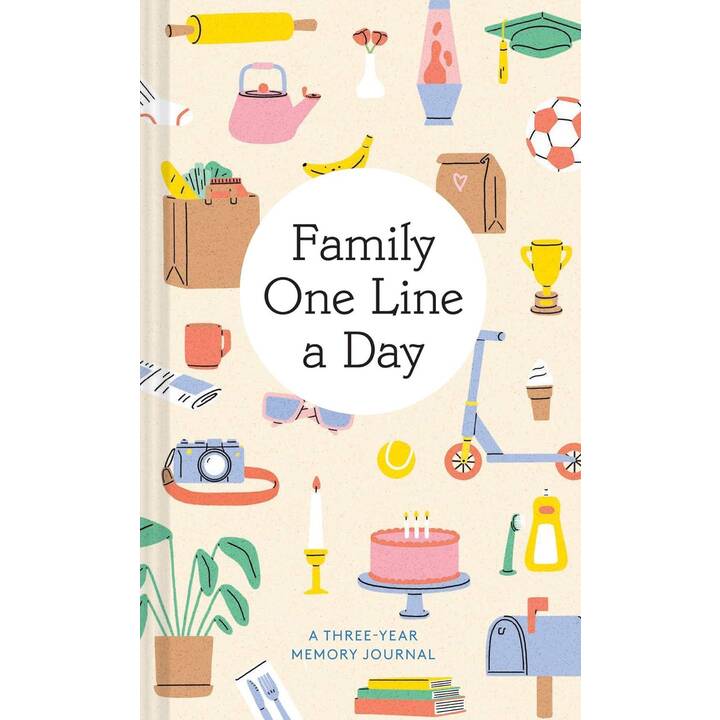 ABRAMS & CHRONICLE BOOKS Notizbuch  Family One Line a Day (10 cm x 16.5 cm, Kariert)