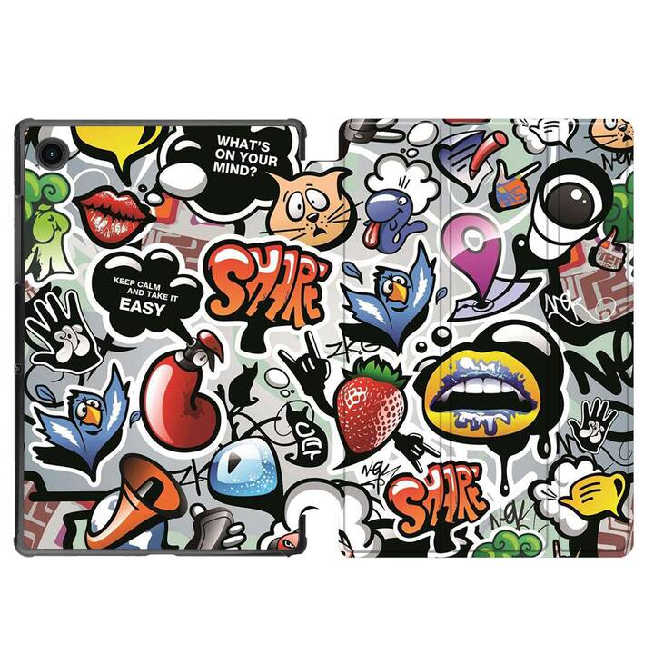 EG custodia per Samsung Galaxy Tab A8 10.5" (2021) - graffiti - multicolore