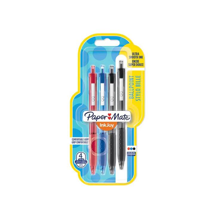 PAPER MATE Stylo à bille Inkjoy 300 RT (Bleu, Noir, Rouge)