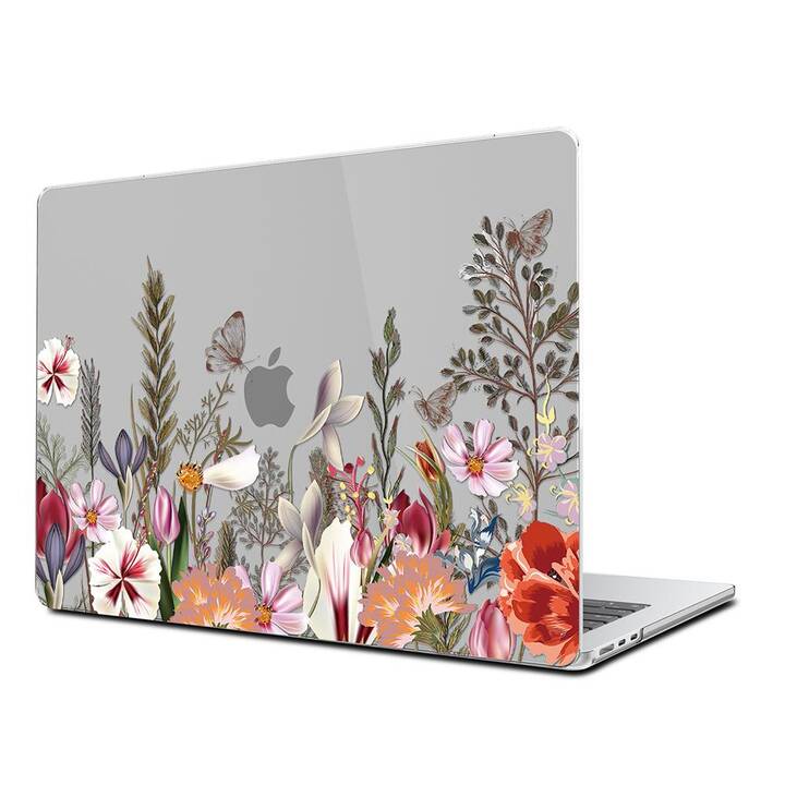 EG Coque rigide (MacBook Air 13" M3 2024, Fleurs, Orange)