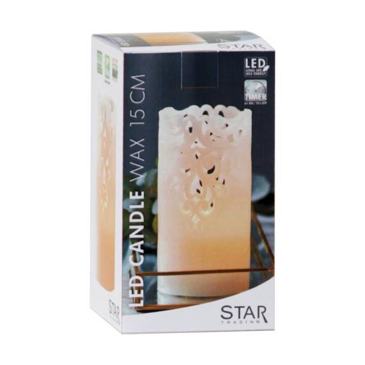 STAR TRADING Pillar Clary Bougies LED (Blanc)