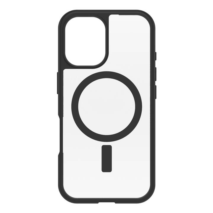 OTTERBOX Backcover MagSafe React Series (iPhone 16, Transparente, Nero)