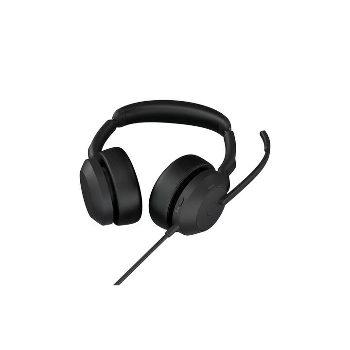 JABRA Office Headset Evolve2  50 (On-Ear, Kabel und Kabellos, Schwarz)