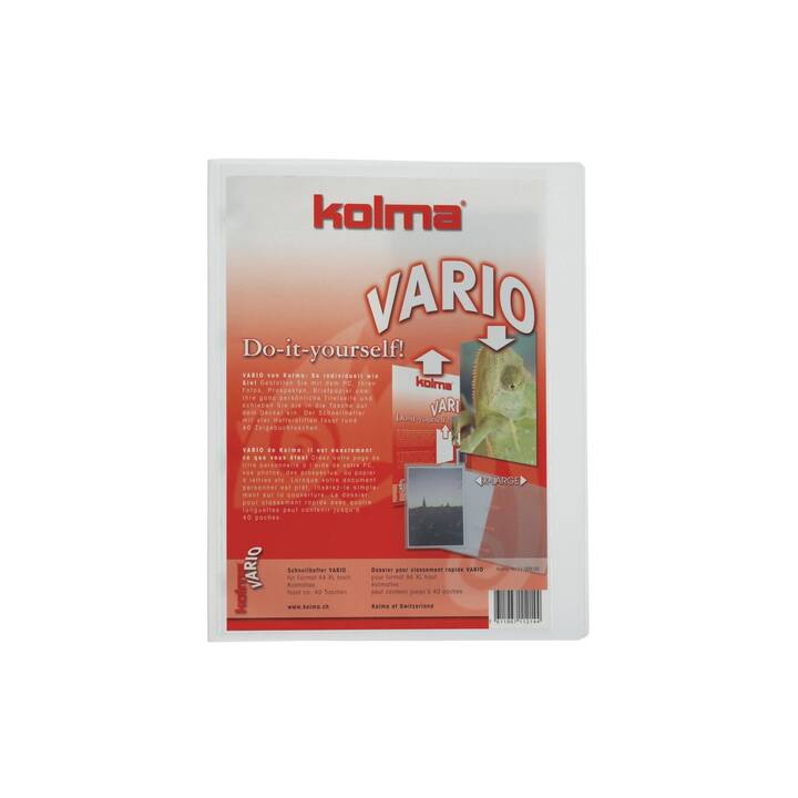 KOLMA RACER Chemises de presentation Vario (Transparent, A4, 1 pièce)