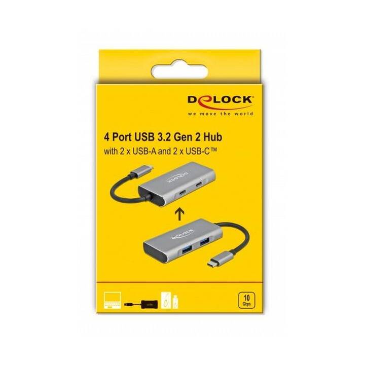 DELOCK 63260 (4 Ports, USB Typ-A, USB Typ-C)