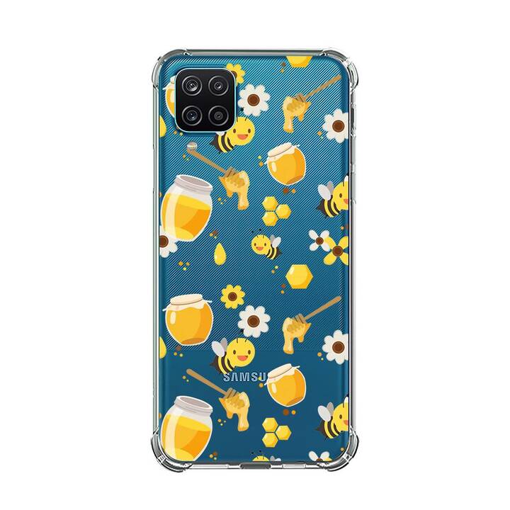 EG Backcover (Galaxy A22 4G, Abeilles, Transparent)