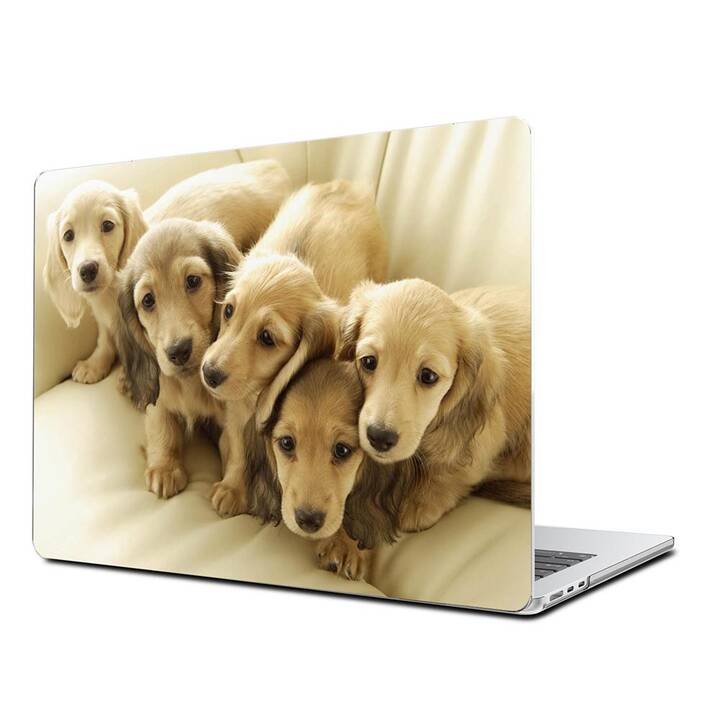 EG Coque rigide (MacBook Air 13" M2 2022, Chiens, Brun)