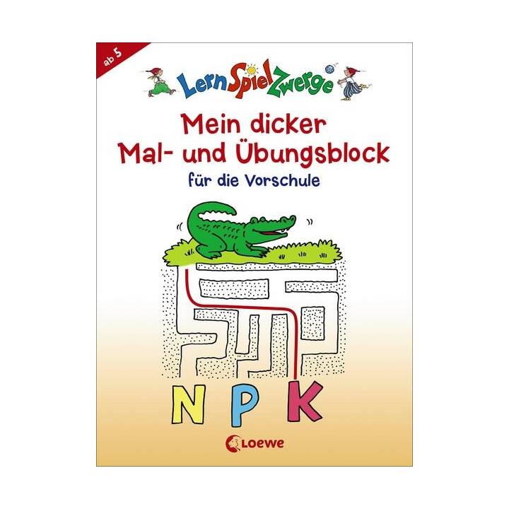 LernSpielZwerge - Mein dicker Mal- und Übungsblock für die Vorschule