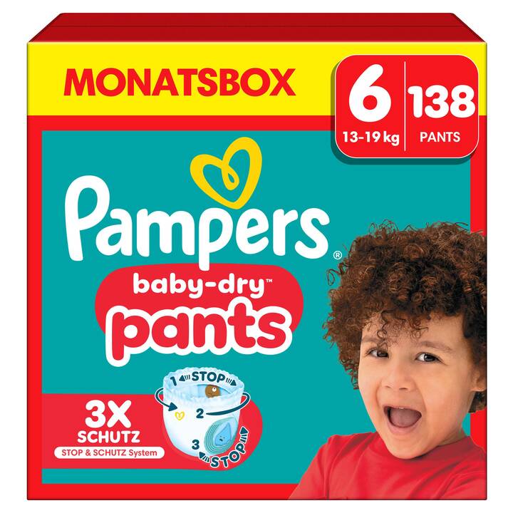 PAMPERS Baby-Dry Pants X-Large T. 6 (138 pièce)