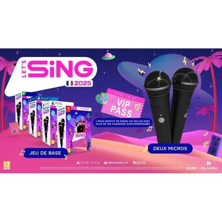 Let's Sing 2025 French Version + 2 Mics (PS4, FR)