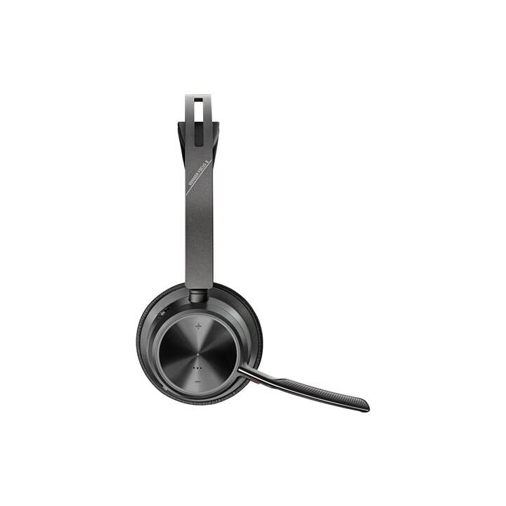 POLY Office Headset Voyager Focus 2 (On-Ear, Kabel und Kabellos, Schwarz)