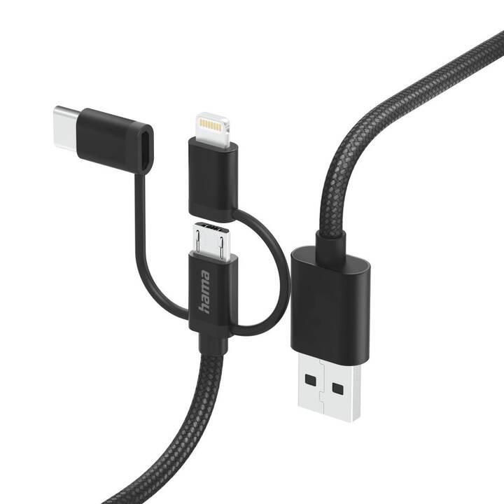 HAMA 3in1 Cavo (USB Tipo C, Lightning, Micro USB, USB Typ A, 1.5 m)