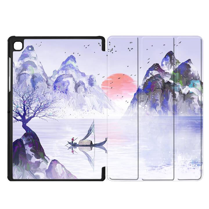 EG coque pour Samsung Galaxy Tab A7 Lite 8.7" (2021) - bleu - peinture de paysage