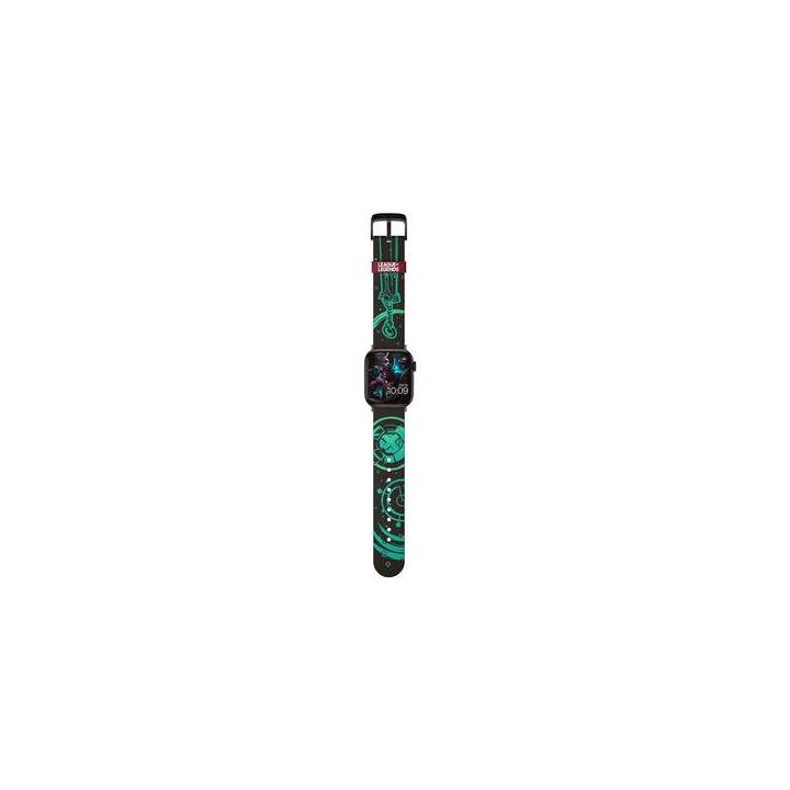 MOBY FOX League of Legends Bracelet (Apple Watch 40 mm / 41 mm / 38 mm, Noir, Vert)
