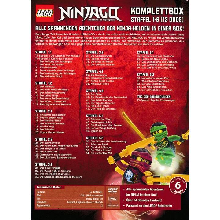 LEGO Ninjago: Masters of Spinjitzu Saison 1 - 6 (DE, EN)