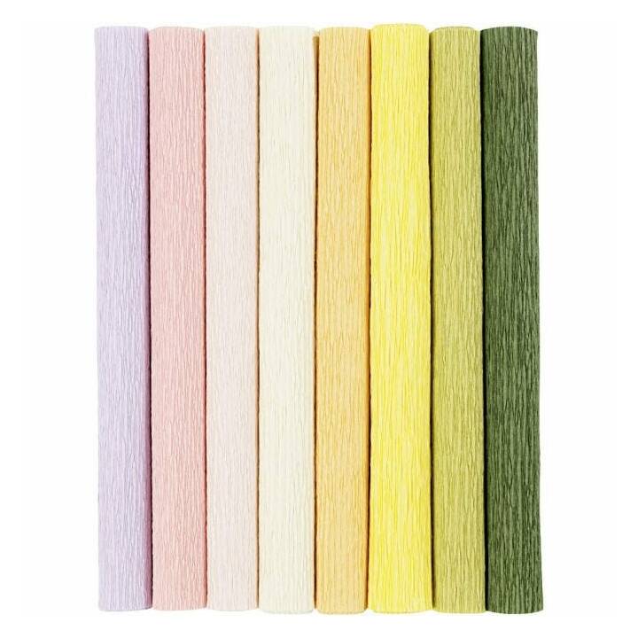 CREATIV COMPANY Papier crépon Pastell (Multicolore, 8 pièce)