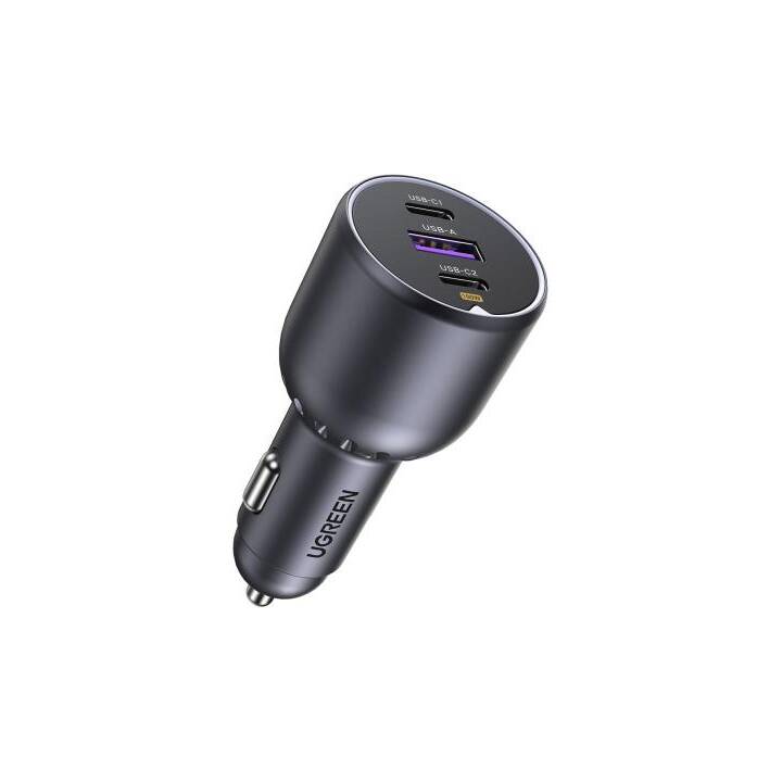 UGREEN Caricabatteria auto (130 W, Presa accendisigari, USB di tipo C, USB di tipo A)