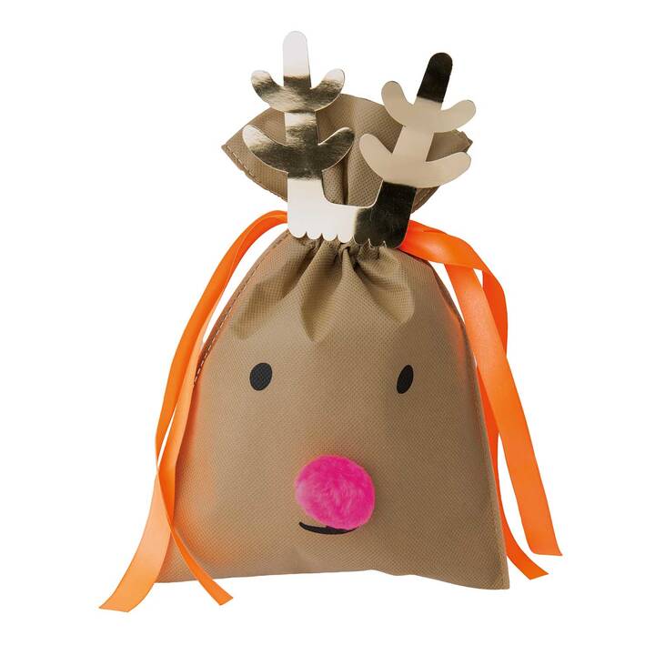 RICO DESIGN Sachet cadeau (Brun, Brun foncé, Renne)