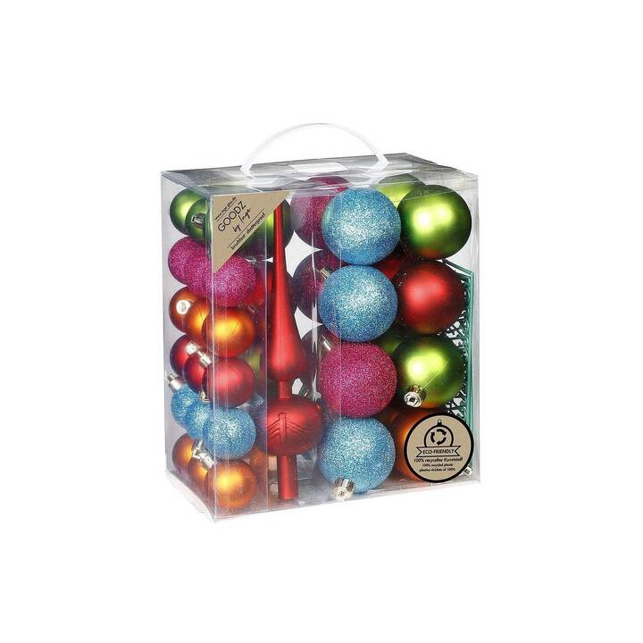 INGES CHRISTMAS DECOR Boules de Noël Mille Fiori-Mix (39 pièce, Multicolore)