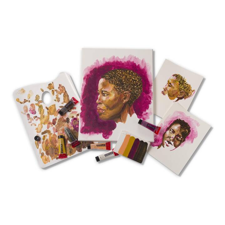 AMSTERDAM Colore acrilica Portrait Set (6 x 20 ml, Multicolore)