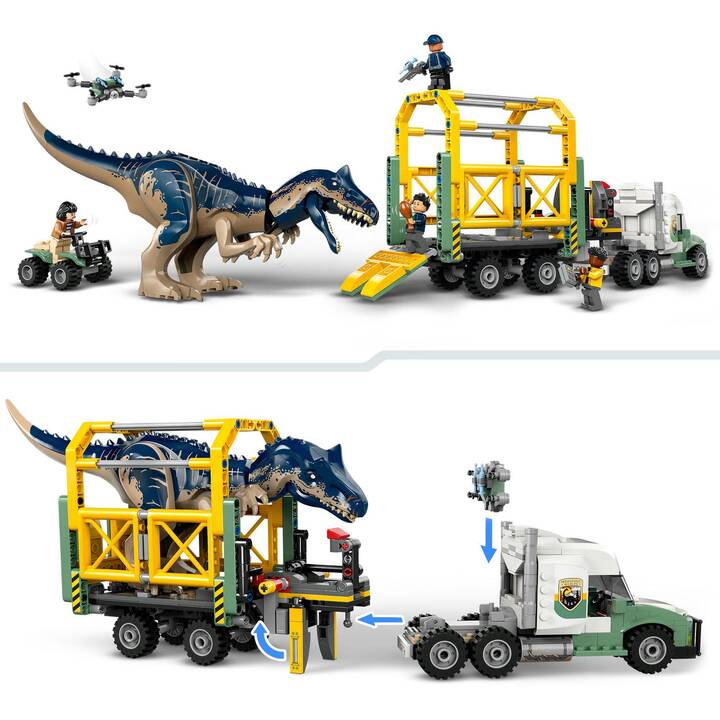 LEGO Jurassic World Dinosaurier-Missionen: Allosaurus-Transporter (76966, seltenes Set)