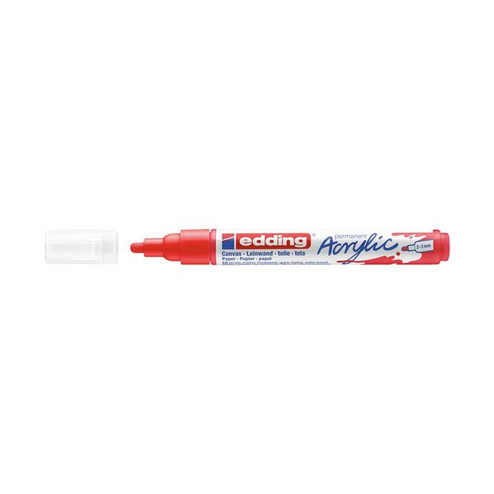 EDDING Marqueur acrylique 5100 Medium (Rouge, 1 pièce)