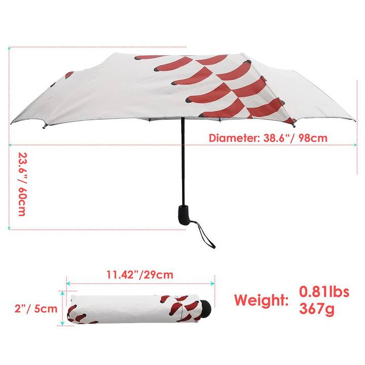 EG Parapluie de poche Baseball Façonné (98 cm)