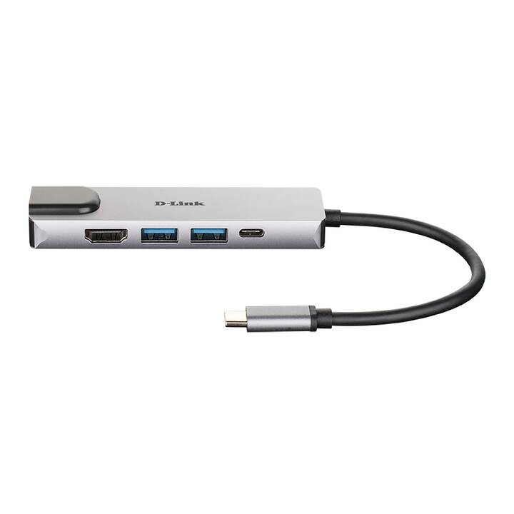 D-LINK DUB-M520 (5 Ports, HDMI, USB Typ-A, USB Typ-C, RJ-45)