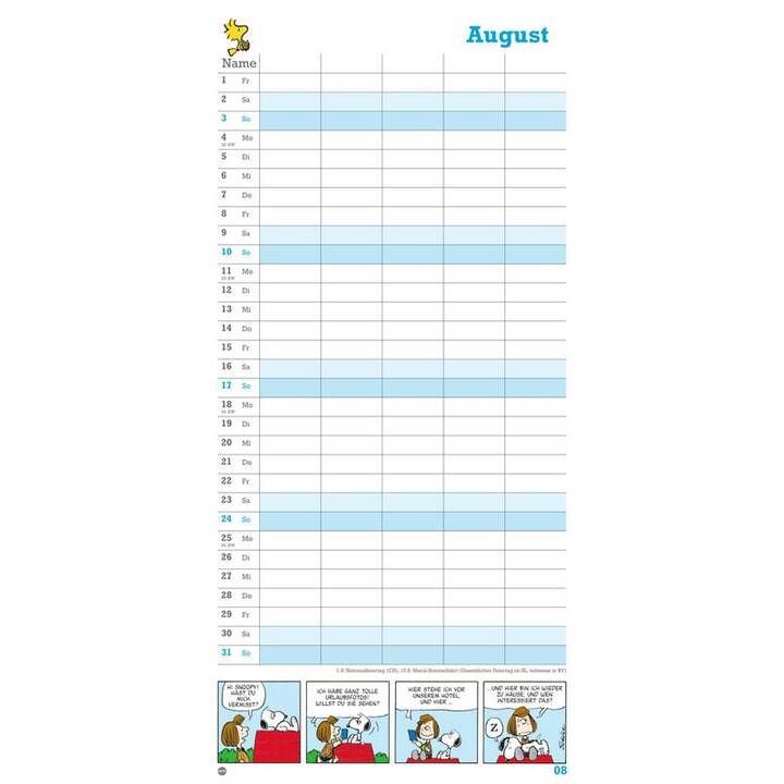 HEYE KALENDER Calendario famiglia Peanuts (2025)