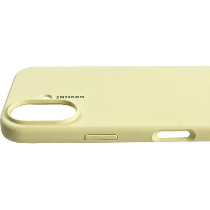 NUDIENT Backcover MagSafe Base (iPhone 16, Pastellgelb)