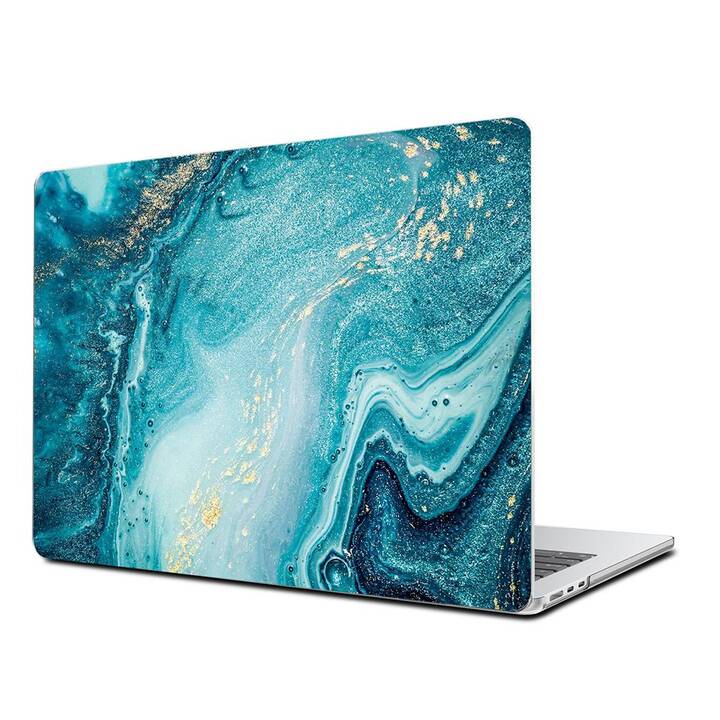 EG Coque rigide (Macbook Air 15" M2 2023, Marbre, Bleu)