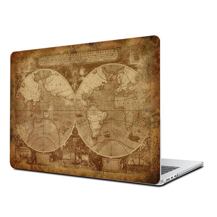 EG Hardcase (MacBook Air 13" M3 2024, Carta geografica, Marrone)