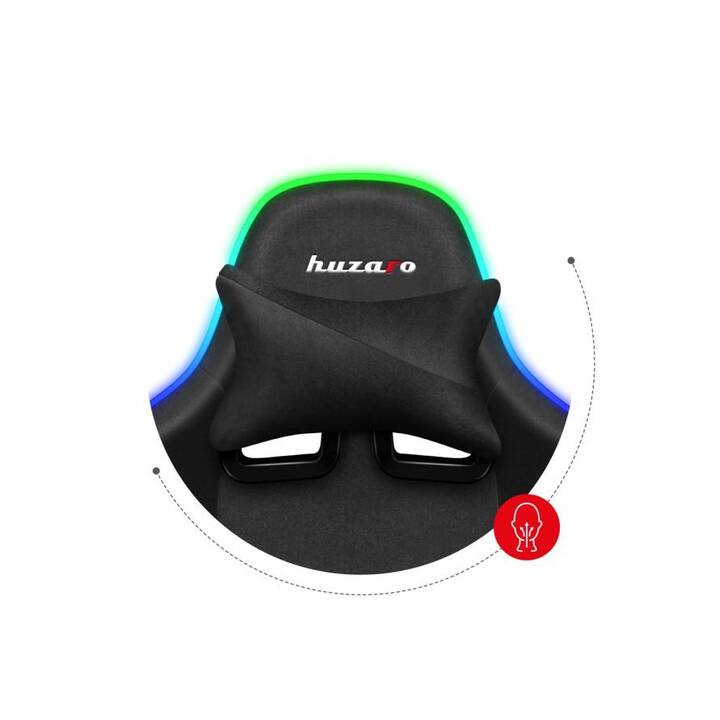 HUZARO Accoudoirs Force 6.3 RGB (Noir, Multicolore)