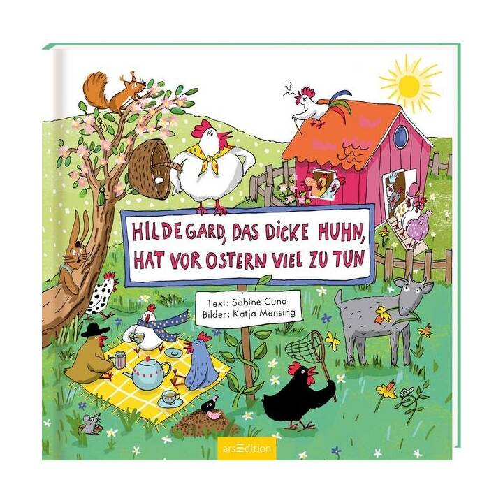 Hildegard, das dicke Huhn, hat vor Ostern viel zu tun