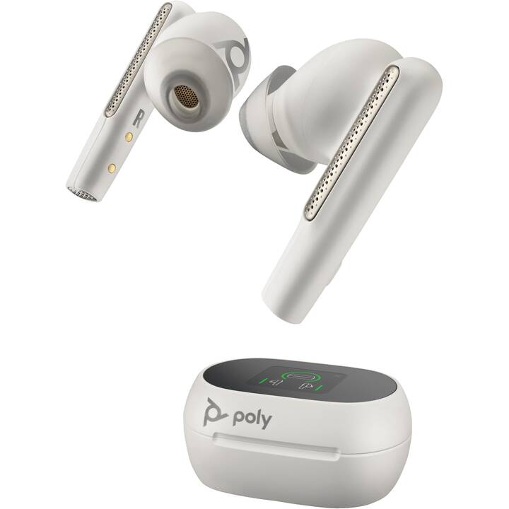 HP Office Headset Poly Voyager Free 60/60+ (In-Ear, Kabellos, Weiss)