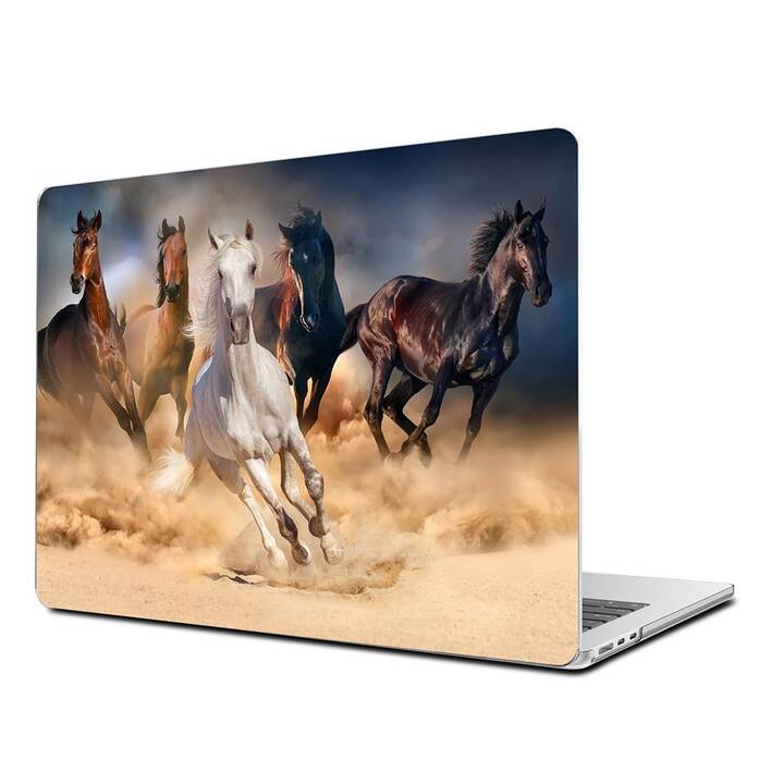 EG Coque rigide (Macbook Air 15" M2 2023, Chevaux, Brun)