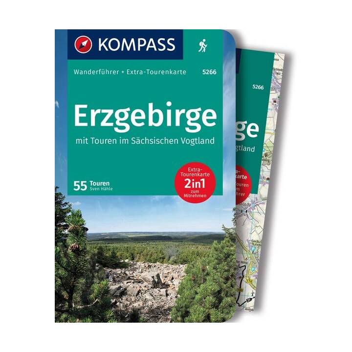 KOMPASS Wanderführer 5266 Erzgebirge, 55 Touren
