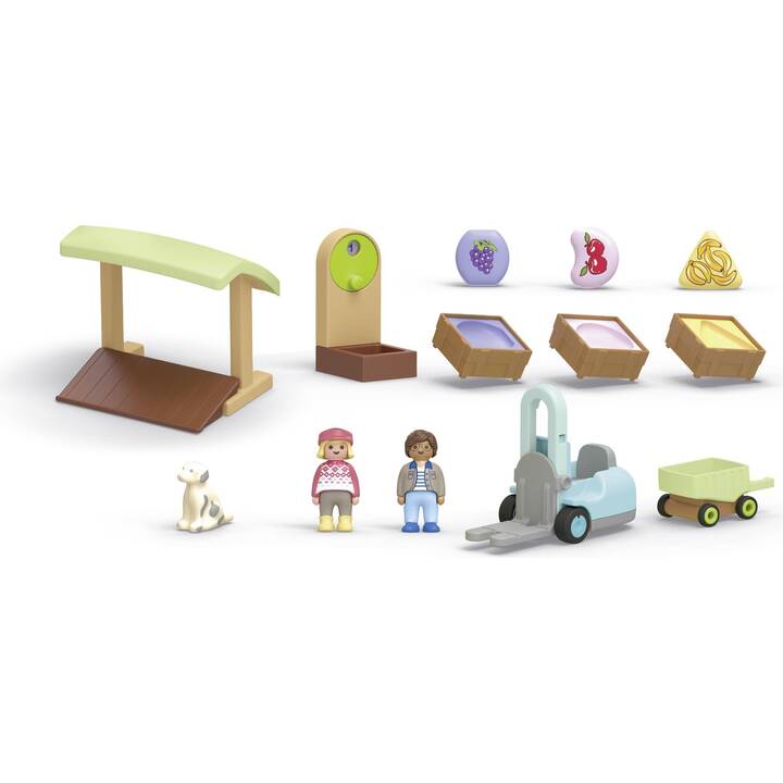 PLAYMOBIL Junior Bio-Marktstand & Gabelstap (71691)