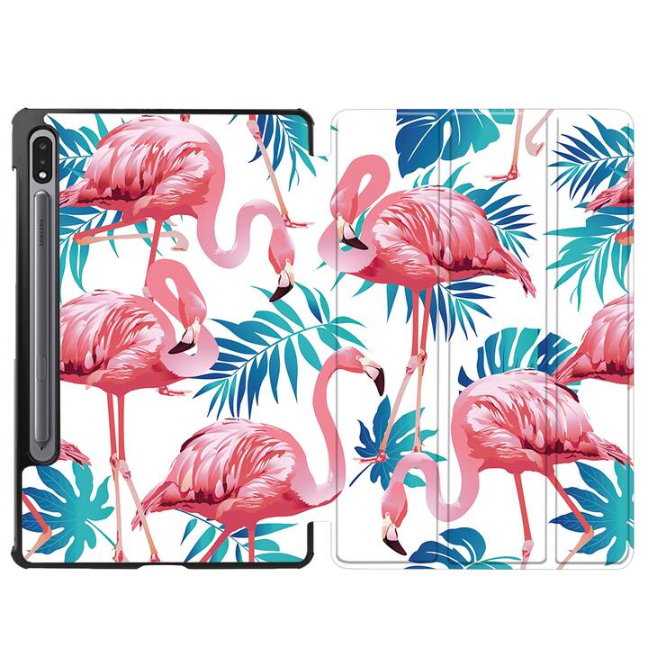 EG coque pour Samsung Galaxy Tab S8+ 12.4" (2022) - rose - flamant rose