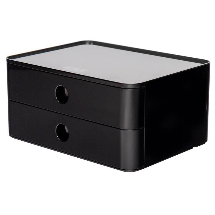 HAN Büroschubladenbox Allison (260 mm  x 195 mm  x 125 mm, Schwarz)